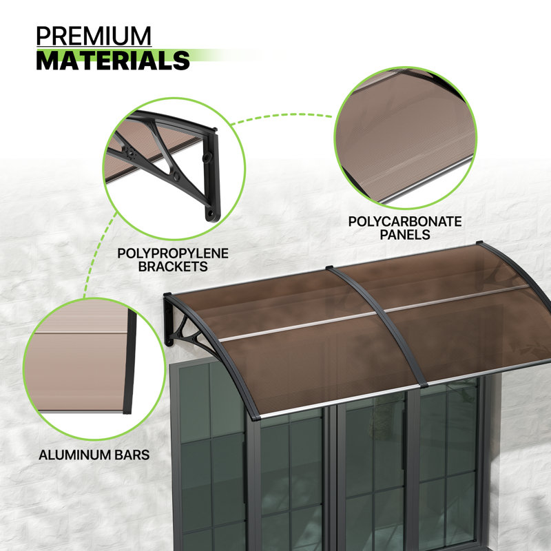 Bring Home Furniture 39.37'' Plastic Brown Cover Retractable Door